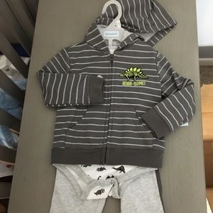 Buster Brown dinosaur 3 piece outfit